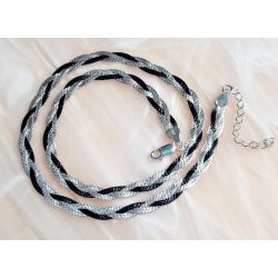 Halskette Collier Silber geflochten 45 cm Silber 925  sd212