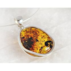 Bernstein Anhänger Silber 925 Bernsteinschmuck ba607