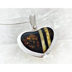 Bernstein Anhänger Herz Silber 925 Bernsteinschmuck ba608