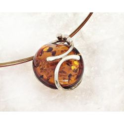 Bernstein Collier Silber 925 45 cm Bernsteinschmuck cr67