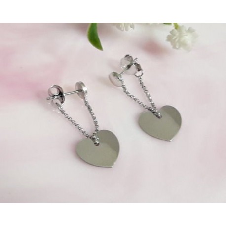 Silberschmuck - Ohrstecker Herz Silber-925  (SX46)