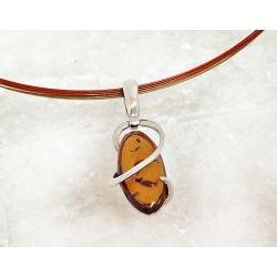 Bernstein Collier Silber 925 45 cm Bernsteinschmuck cr62