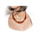 Bernsteinkette braun Damen Collier 46 cm cr29
