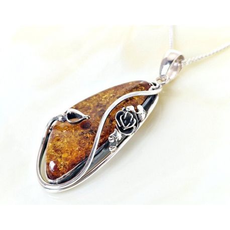 Bernstein Anhänger Silber 925 Bernsteinschmuck ba620