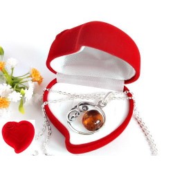 Bernsteinschmuck - Bernstein Collier 45 cm Silber-925  (BA217)