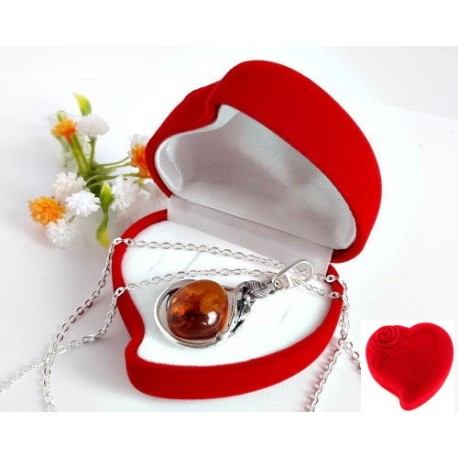 Bernsteinschmuck - Bernstein Collier 45 cm Silber-925  (BA218)