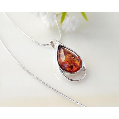 Bernstein Anhänger Silber 925 Bernsteinschmuck ba518