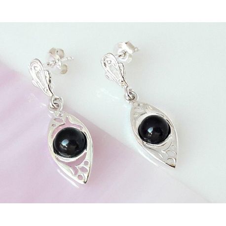 Ohrstecker mit Onyx Silber 925 se148