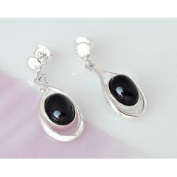 Ohrstecker mit Onyx Silber 925 se149