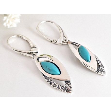 Ohrhänger Silber 925  mit Türkis Silberschmuck gz296