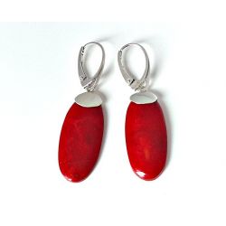 Ohrhänger Silber 925 Koralle Silberschmuck kl303