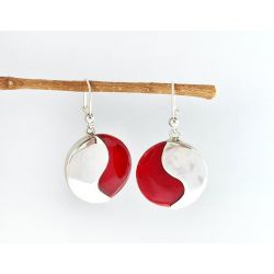Ohrhänger Silber 925 Koralle Silberschmuck kl297