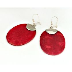 Ohrhänger Silber 925 Koralle Silberschmuck kl294