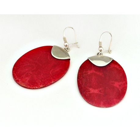 Ohrhänger Silber 925 Koralle Silberschmuck kl294