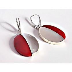 Ohrhänger Silber 925 Koralle Silberschmuck kl292