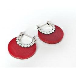 Ohrhänger Silber 925 Koralle Silberschmuck kl305