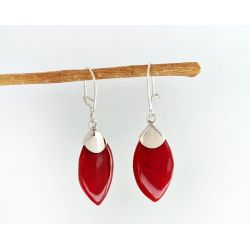 Ohrhänger Silber 925 Koralle Silberschmuck kl306