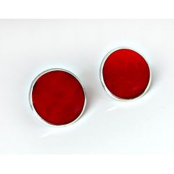 Ohrstecker mit Koralle Silber 925 Silberschmuck kl310