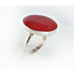 Korallen Ring Silber 925 KL311