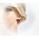 Ohrstecker mit Koralle Silber 925 Silberschmuck kl308