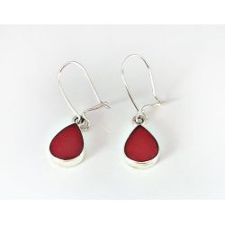 Ohrhänger Silber 925 Koralle Silberschmuck kl293