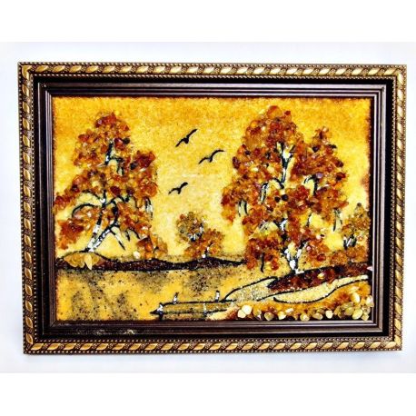 Bernsteinbild Landschaft Bild Geschenkartikel bm104