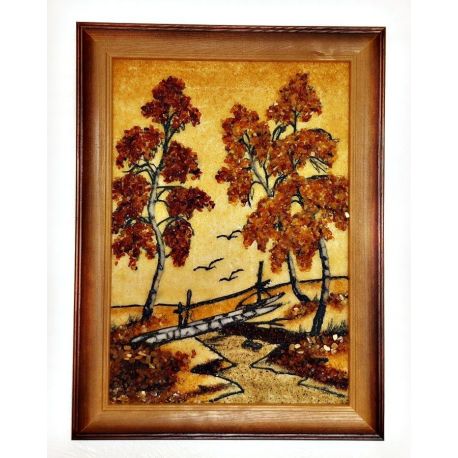 Landschaftsbild Bernstein Bild Geschenkartikel bm110