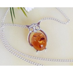 Bernsteinschmuck - Anhänger mit Kette 42 cm  Silber-925 BA250