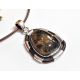 Bernstein Anhänger mit Lederband Silber 925 ba628
