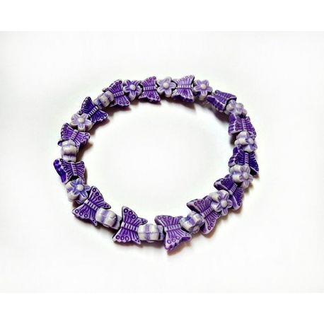 Kinder Armband Gummizug Armband Schmetterling Blume ak17