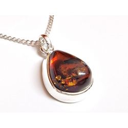 Bernstein Anhänger Silber 925 Bernsteinschmuck ba638