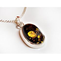 Bernstein Anhänger Silber 925 Bernsteinschmuck ba639