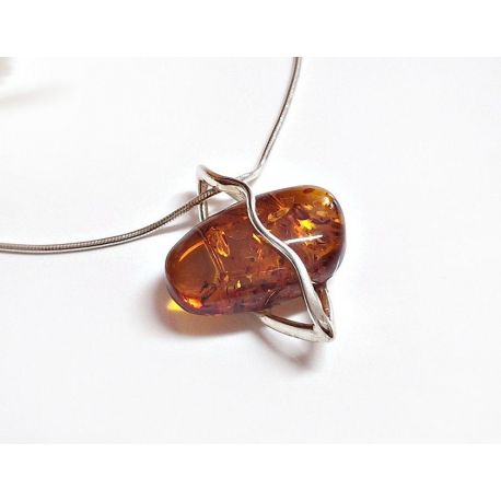 Bernstein Anhänger Silber 925 Bernsteinschmuck ba647