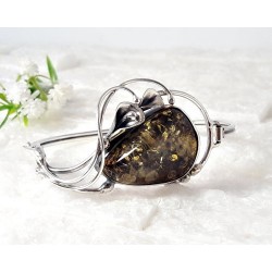 Bernsteinschmuck - Bernstein-Armreif  19 cm Silber-925  (BB133)