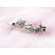 Brosche Silber 925 Rose Sterlingsilber sn52