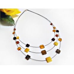 Bernsteinschmuck - Bernstein-Collier  (DC74)