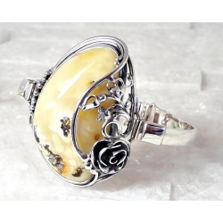 Bernsteinschmuck - Bernstein-Armreif  18 cm Silber-925  (BB139)