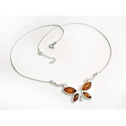 Bernstein Kette Silber 925 dc262