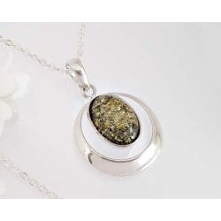 Bernstein Anhänger Silber 925 Bernsteinschmuck ba342