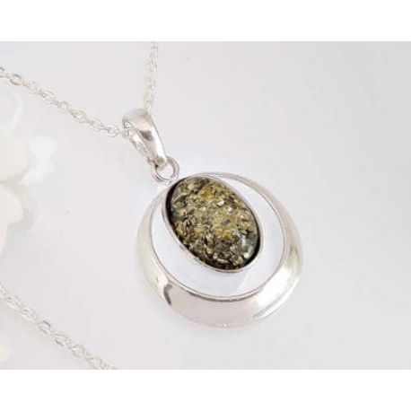 Bernstein Anhänger Silber 925 Bernsteinschmuck ba342