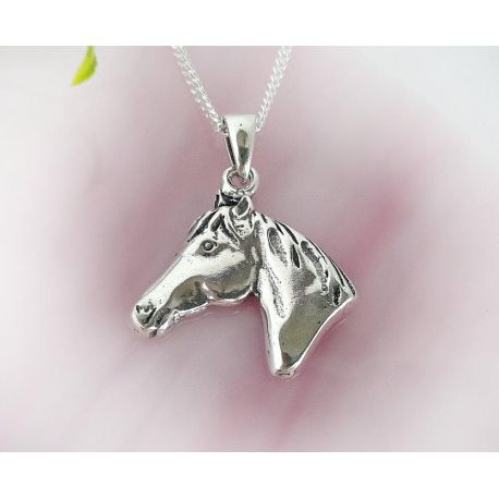 Pferdekopf Silber 925 Anhänger Silberschmuck su374