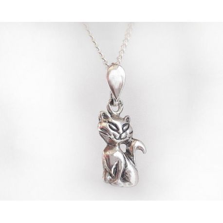 Katze Anhänger Silber 925 su379