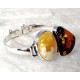 Bernsteinschmuck - Bernstein-Armreif  17 cm Silber-925  (BB136)