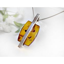 Bernstein Anhänger Silber 925 Bernsteinschmuck ba669
