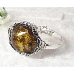Bernsteinschmuck - Bernstein-Armreif  19 cm Silber-925  (BB137)