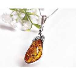Bernstein Anhänger Silber 925 Bernsteinschmuck ba677