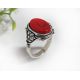 Korallen Ring Silber 925 kl336