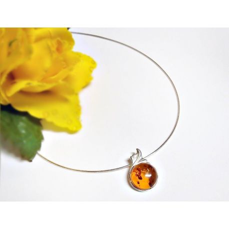 Bernstein Collier Silber 925 Bernsteinschmuck ba682
