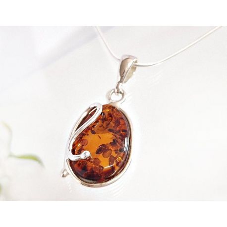 Bernstein Anhänger Silber 925 Bernsteinschmuck ba694