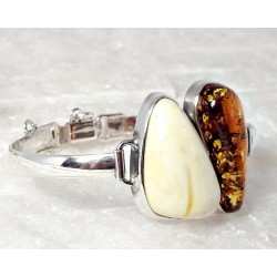 Bernsteinschmuck - Bernstein-Armreif  17 cm Silber-925  (BB131)